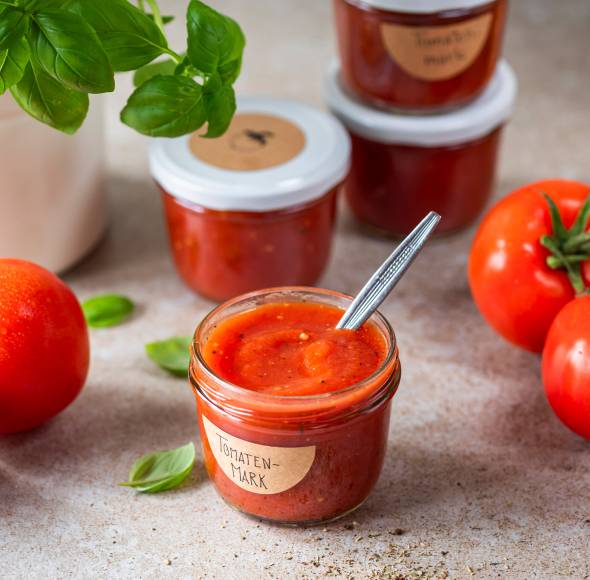 Tomatenmark auf Vorrat