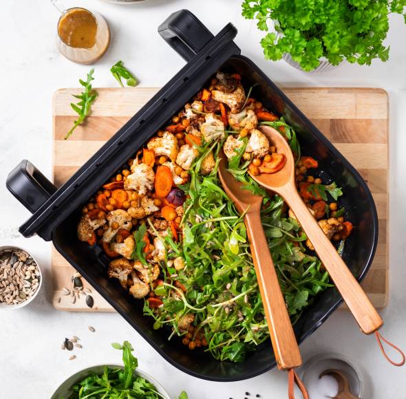 Airfryer-Feierabendblech Knusper-Salat