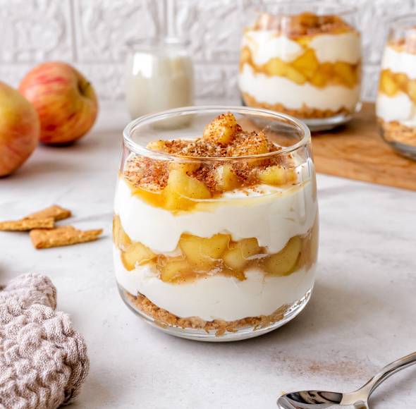 Bratapfel-Cheesecake Dessert