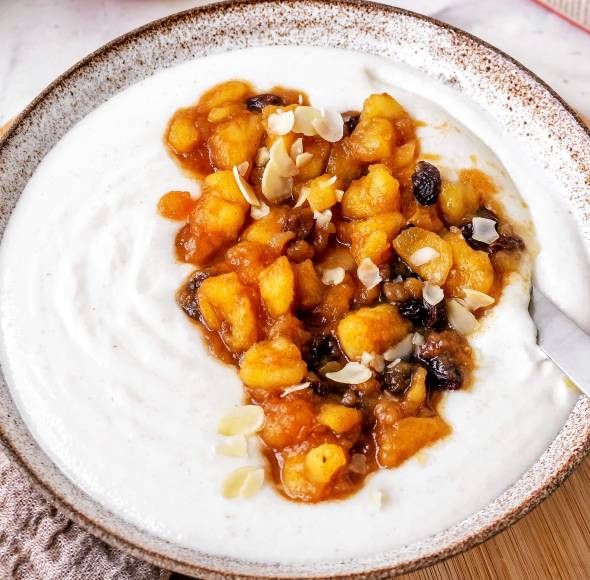Bratapfel Protein-Grießbrei