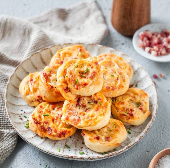 Flammkuchenschnecken