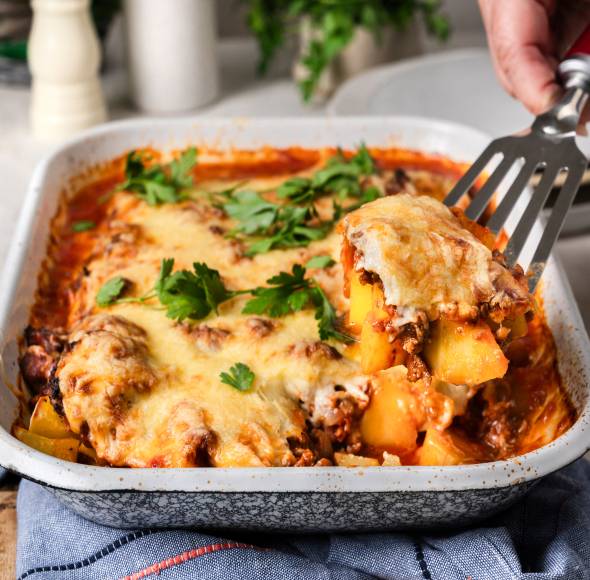 Kartoffel-Hack-Bechamel-Feierabendblech