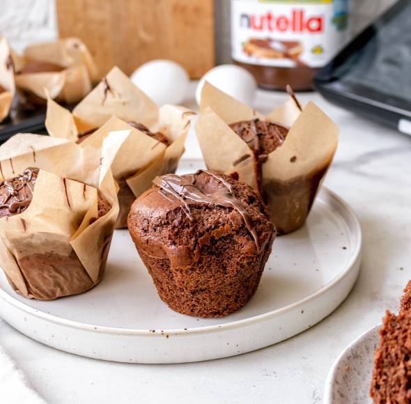 Nutella Muffins aus nur 4 Zutaten