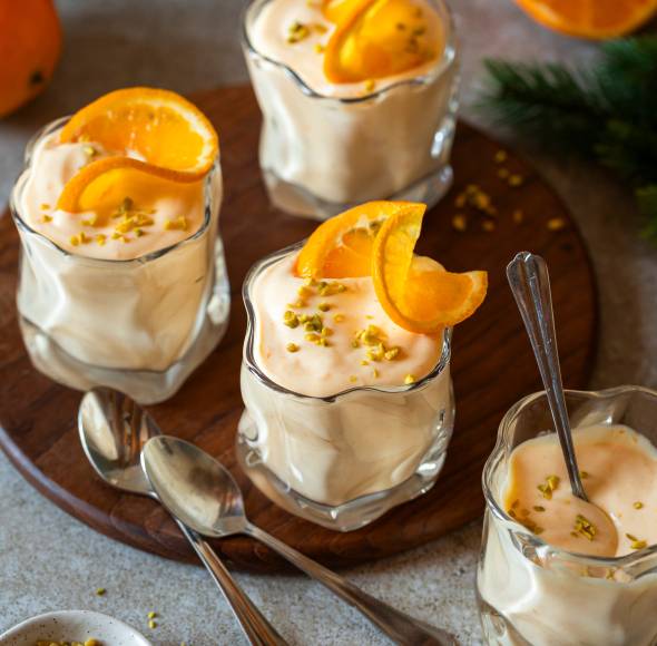 Feinste Orangenmousse aus 5 Zutaten
