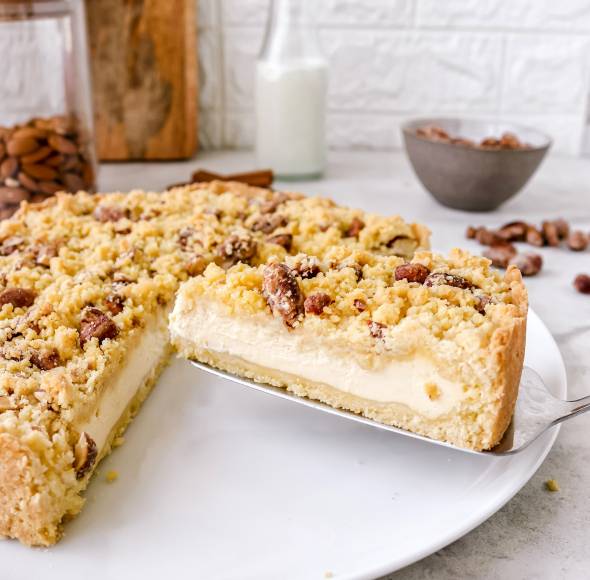 Gebrannte Mandeln Streuselkuchen