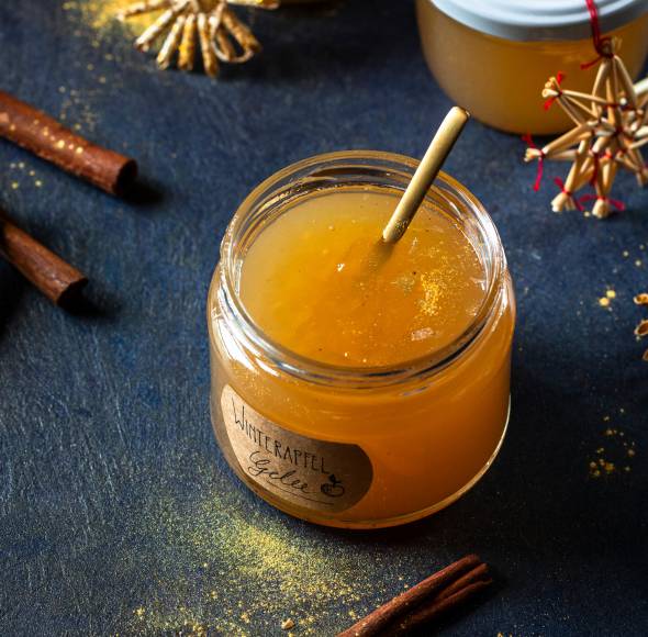 Goldenes Winterapfel-Gelee