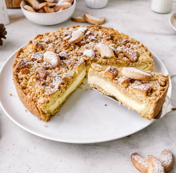Vanillekipferl-Streuselkuchen