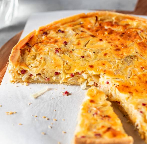 Zwiebelkuchen ohne Hefe