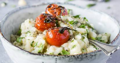 Bärlauch-Risotto mit Kirschtomaten