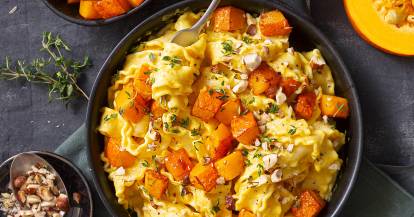 Bandnudeln mit Kürbismascarponesoße