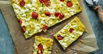 Frittata vom Blech mit Feta