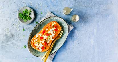 Gefüllter Butternutkürbis