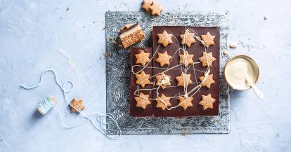 Lebkuchen-Schoko-Karamell-Schnitten