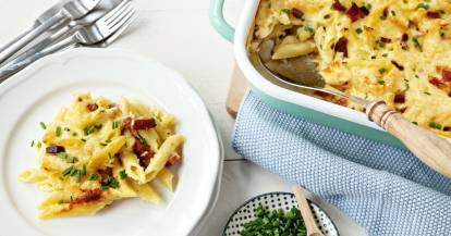 Nudel-Schinken-Gratin