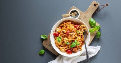 One-Pot-Spaghetti Tomate-Mozzarella
