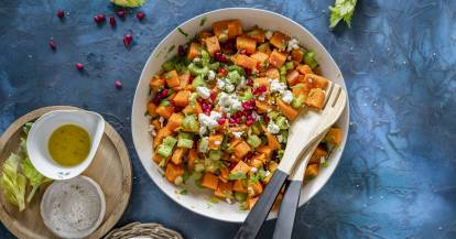 Lauwarmer Süßkartoffelsalat