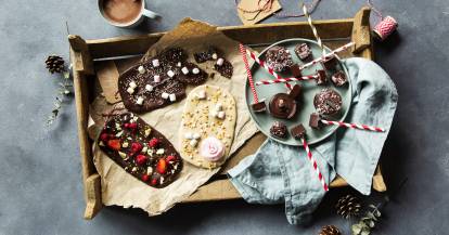 Schokolade mit bunten Toppings