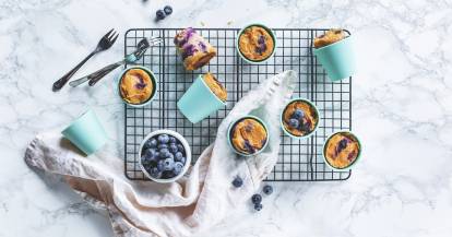 Blaubeermuffins aus dem Dampfgaraufsatz