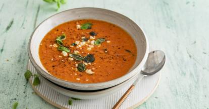 Tomatensuppe mit Feta