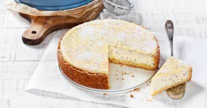 Käsekuchen mit Mohn