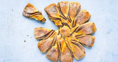 schokoladen rad aus hefeteig