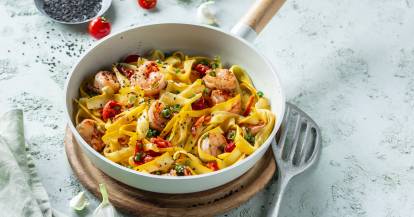 Zoodles mit Garnelen