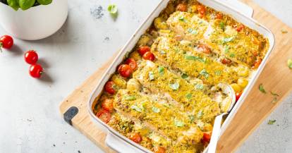 Ofenlachs „Toskana“ mit Gnocchi