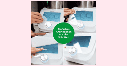 Anbringung des WunderScreen® wird gezeigt.