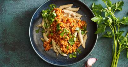 Blumenkohl-Bolo mit Pasta