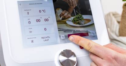 Auf dem Monsieur Cuisine Display wird der Turbo-Modus eingestelt.