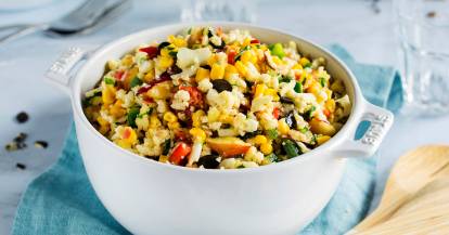 Blitz-Blumenkohlsalat mit Mais