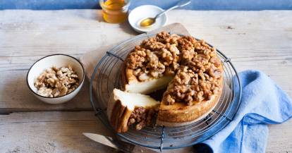 Käsekuchen mit Walnusscrunch