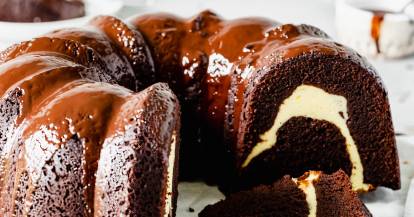 Schokokuchen mit Cheesecakefüllung