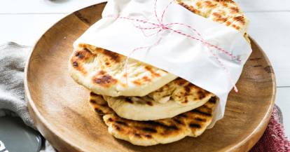 Naan-Brot aus Joghurt-Hefeteig