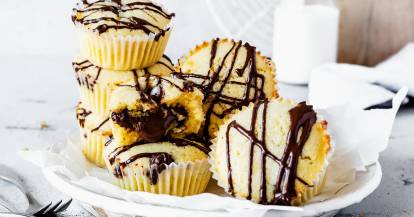 „Nutella"-Muffins mit flüssigem Kern