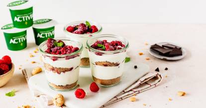 Himbeer Joghurt Schichtdessert