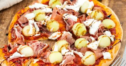 Melonen-Parma-Pizza