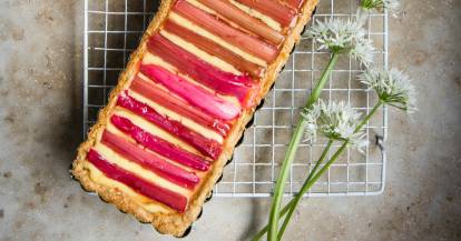 Rhabarber-Pudding-Tarte