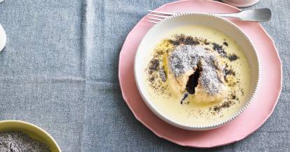 Germknödel mit Vanillesoße