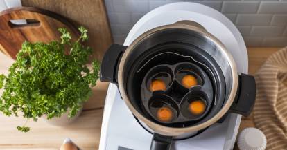 Pochierte Eier im Monsieur Cuisine