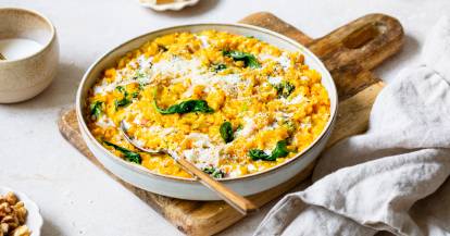 Ratzfatz Orzo mit Kürbis-Käse-Soße