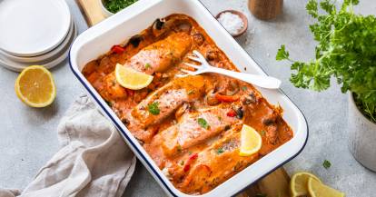 Einfache Lachsfilets aus dem Backofen