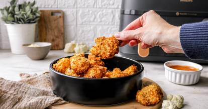 Low Fat Blumenkohl-Bites aus dem Airfryer