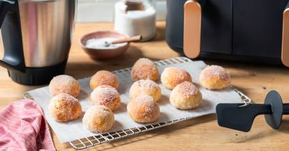 Quarkbällchen aus Monsieur Cuisine und Heißluftfritteuse