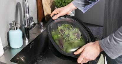 Salat schleudern