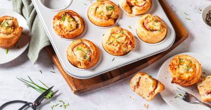 Croissant-Muffins mit Rührei-Füllung