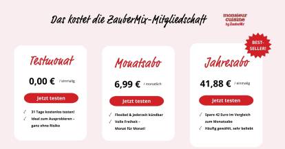 Die Preise für das ZauberMix-Abo im Überblick