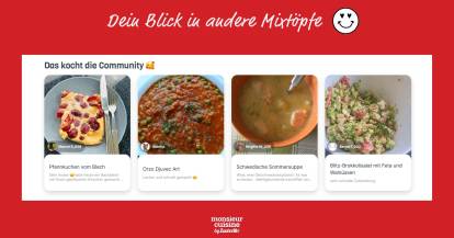 Fotos von Gerichten, die die ZauberMix Nuterzinnen gekocht haben