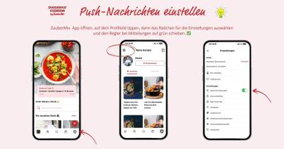 Screenshot ZauberMix Push-Nachrichten einstellen