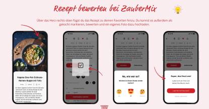 Screenshots ZauberMix Rezepte bewerten
